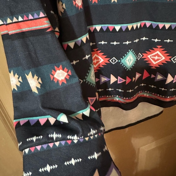 Colorful Geometric Pattern Hoodie - Picture 2 of 3